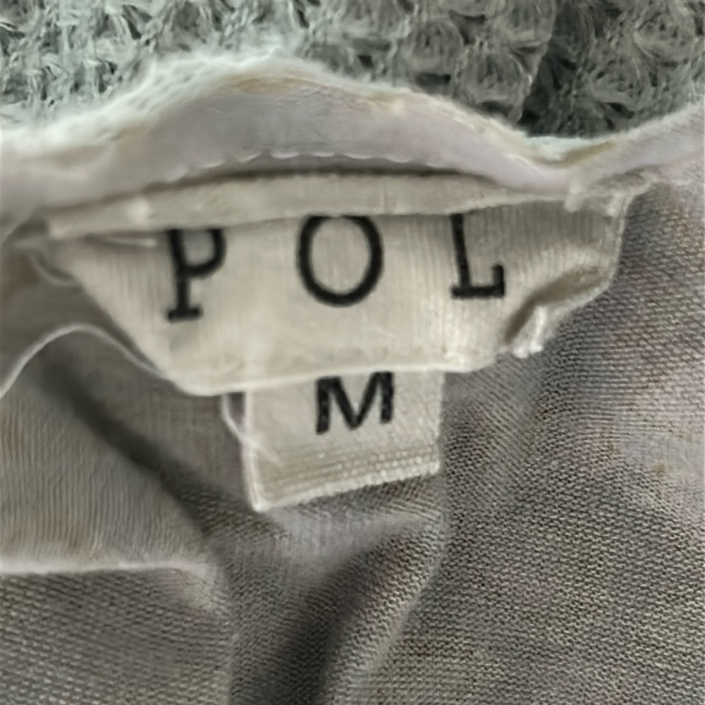 POL, Lace Trim Gray Cami Top MED - Picture 13 of 13